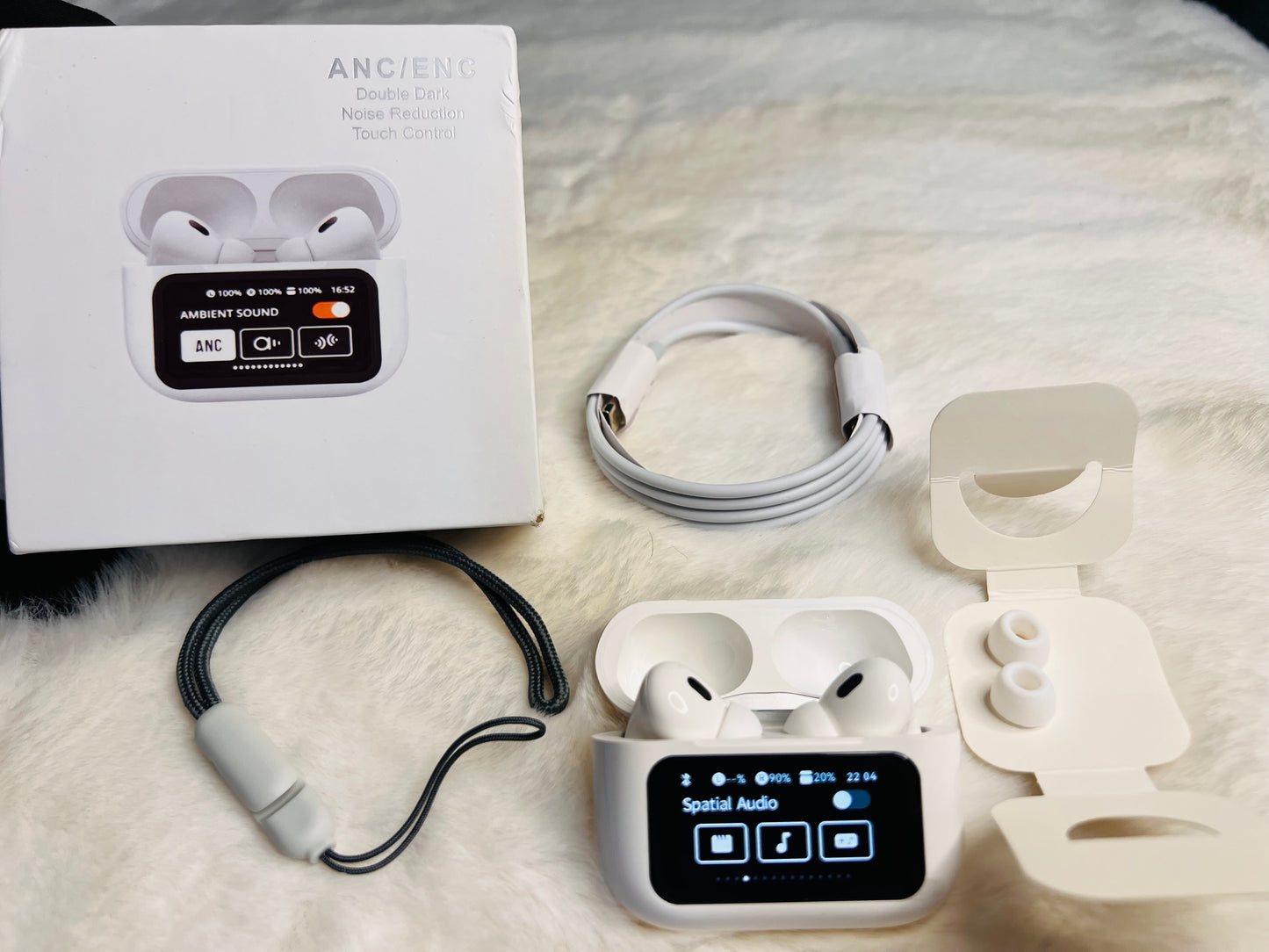 A9 Pro Smart Wireless Earbuds – Touchscreen Controls, Deep Bass & Noise Isolation