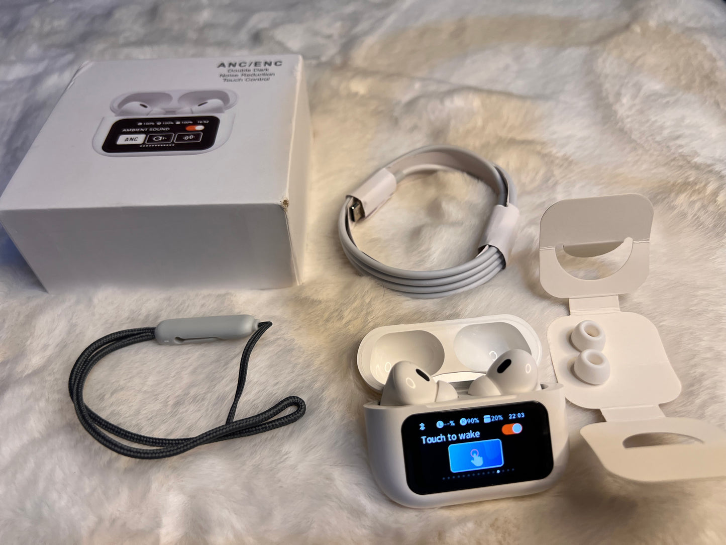 A9 Pro Smart Wireless Earbuds – Touchscreen Controls, Deep Bass & Noise Isolation