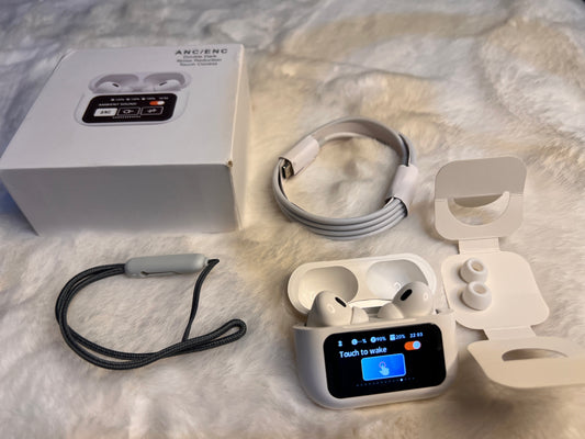 A9 Pro Smart Wireless Earbuds – Touchscreen Controls, Deep Bass & Noise Isolation