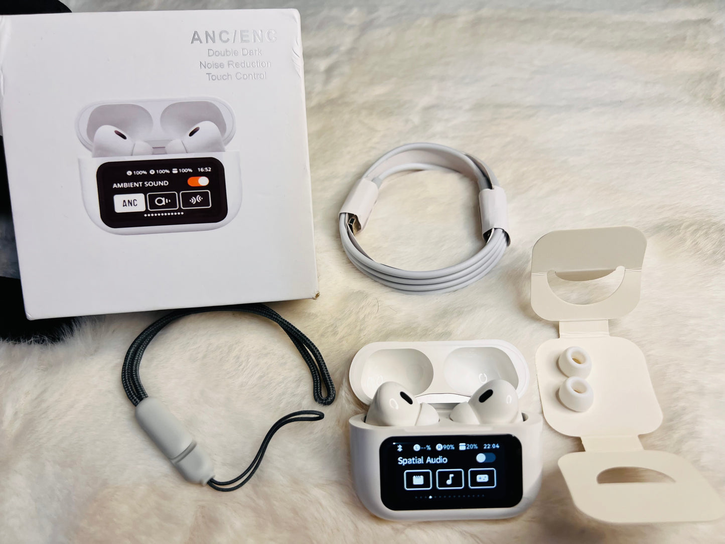 A9 Pro Smart Wireless Earbuds – Touchscreen Controls, Deep Bass & Noise Isolation